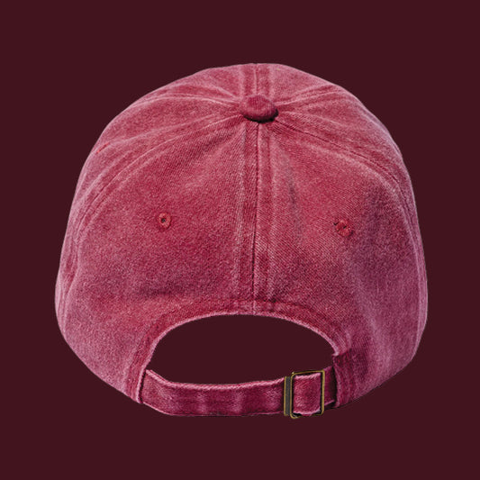 BAM Embroidered Limited Edition Retro Logo Cap - Wine Red