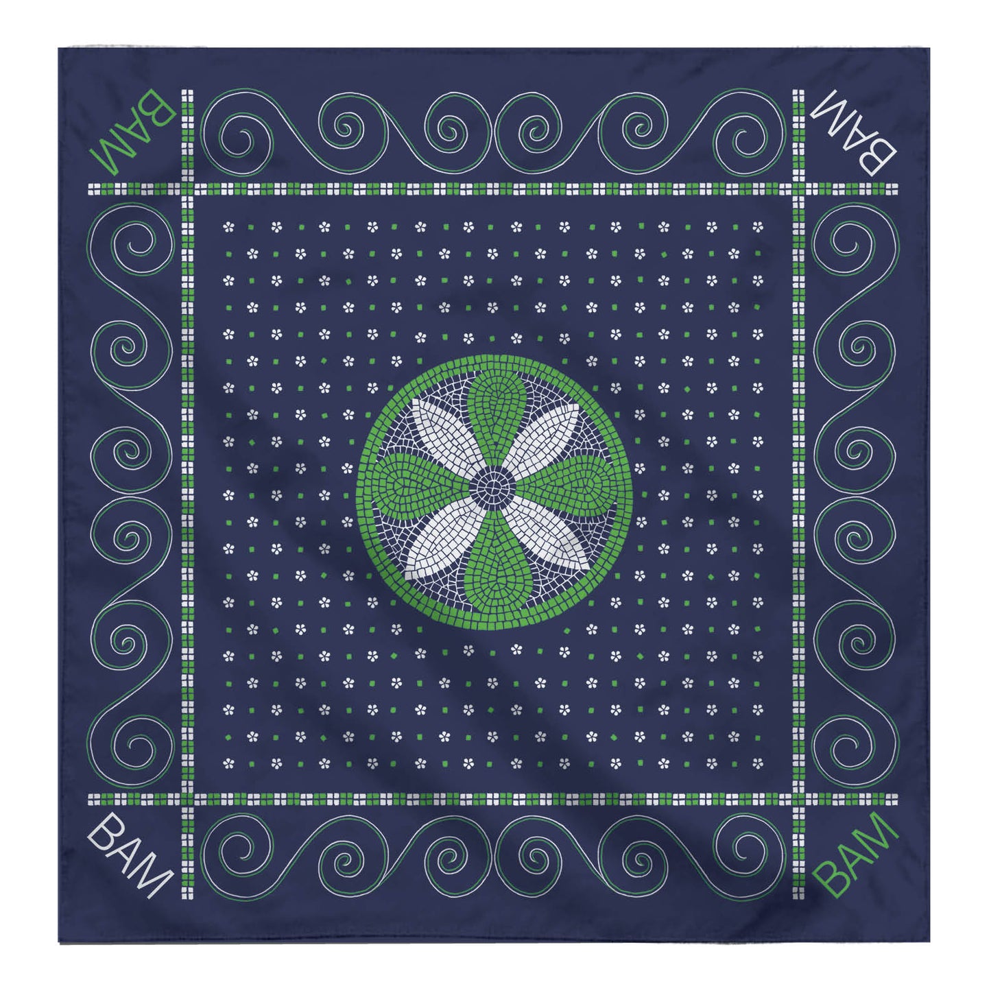 BAM Mosaic Tile Bandana - Navy